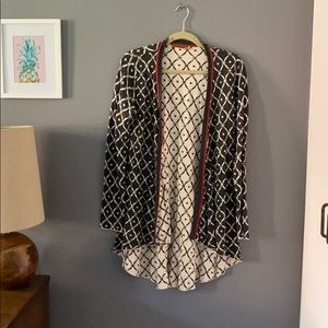 Dark grey and white cardigan